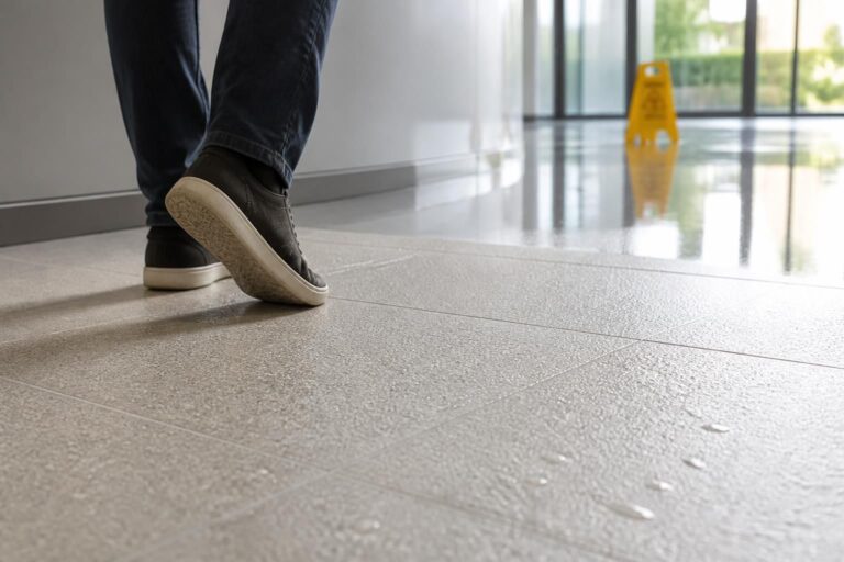 découvrez comment le carrelage de sol antidérapant contribue efficacement à prévenir les chutes sur sol mouillé, assurant sécurité et tranquillité dans vos espaces.