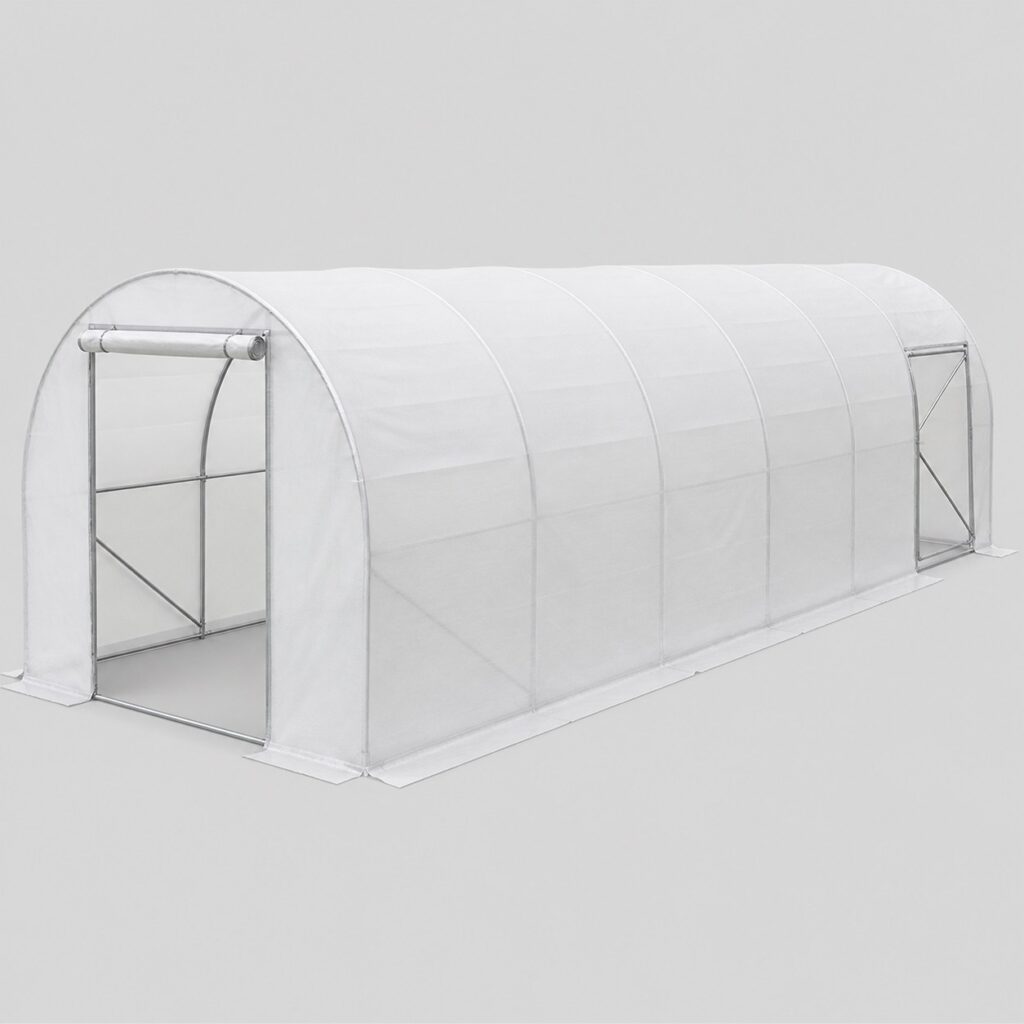 Grande serre tunnel de 18 m² en 6 x 3 x 2 m, vue produit